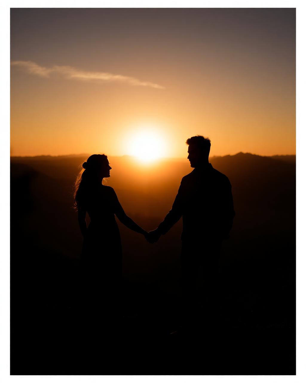Silhuetas ao pôr do sol